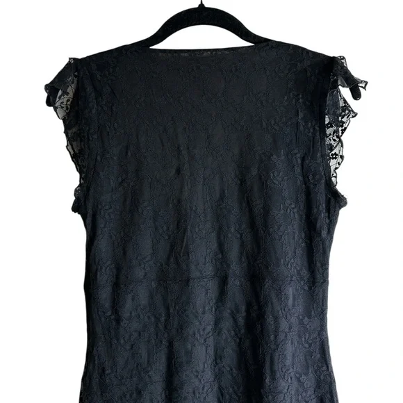 Vintage Babydoll Y2K Dress Black Lace Semi Sheer WhimsiGoth Size Small - Picture 6 of 7